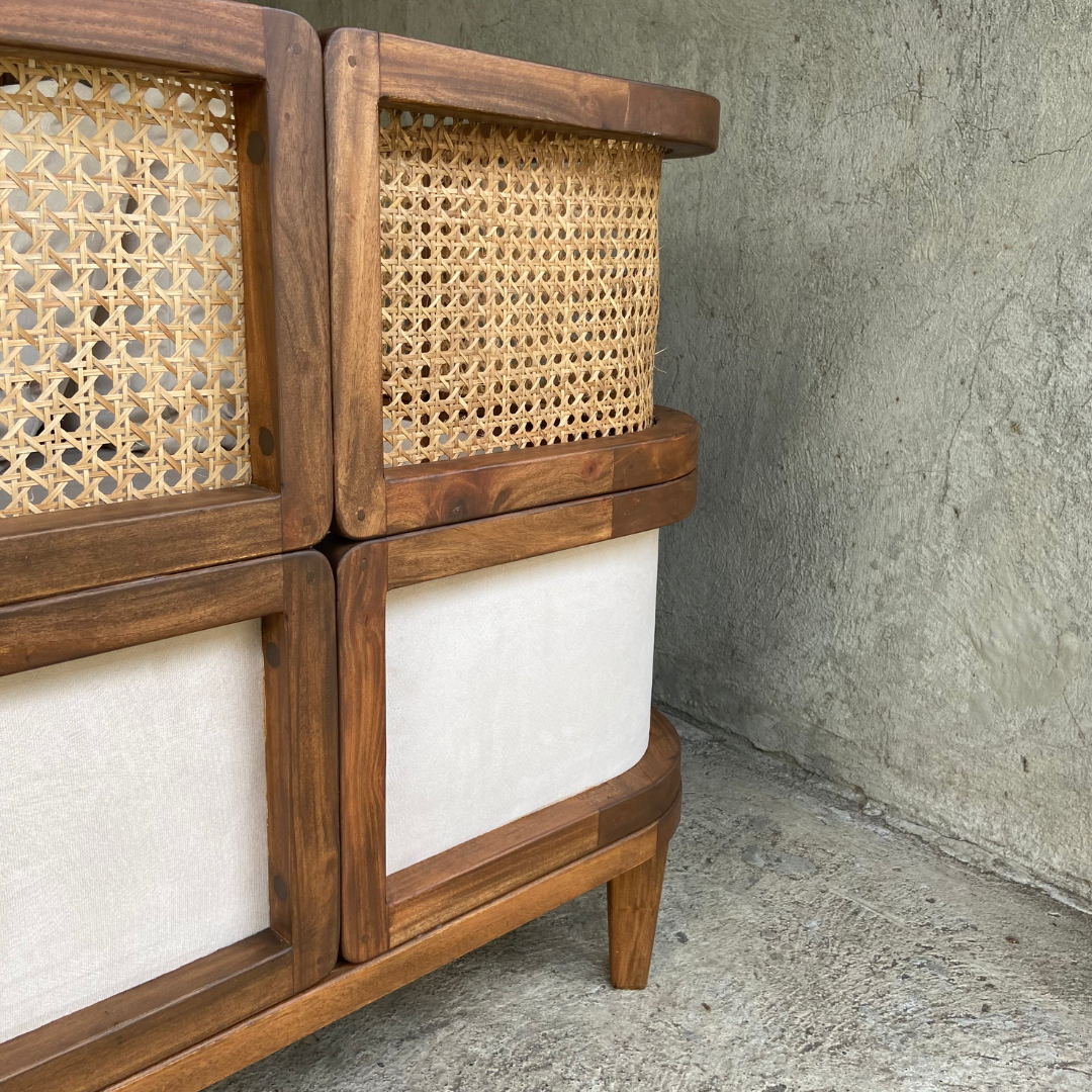 Rattan Accent Sofa