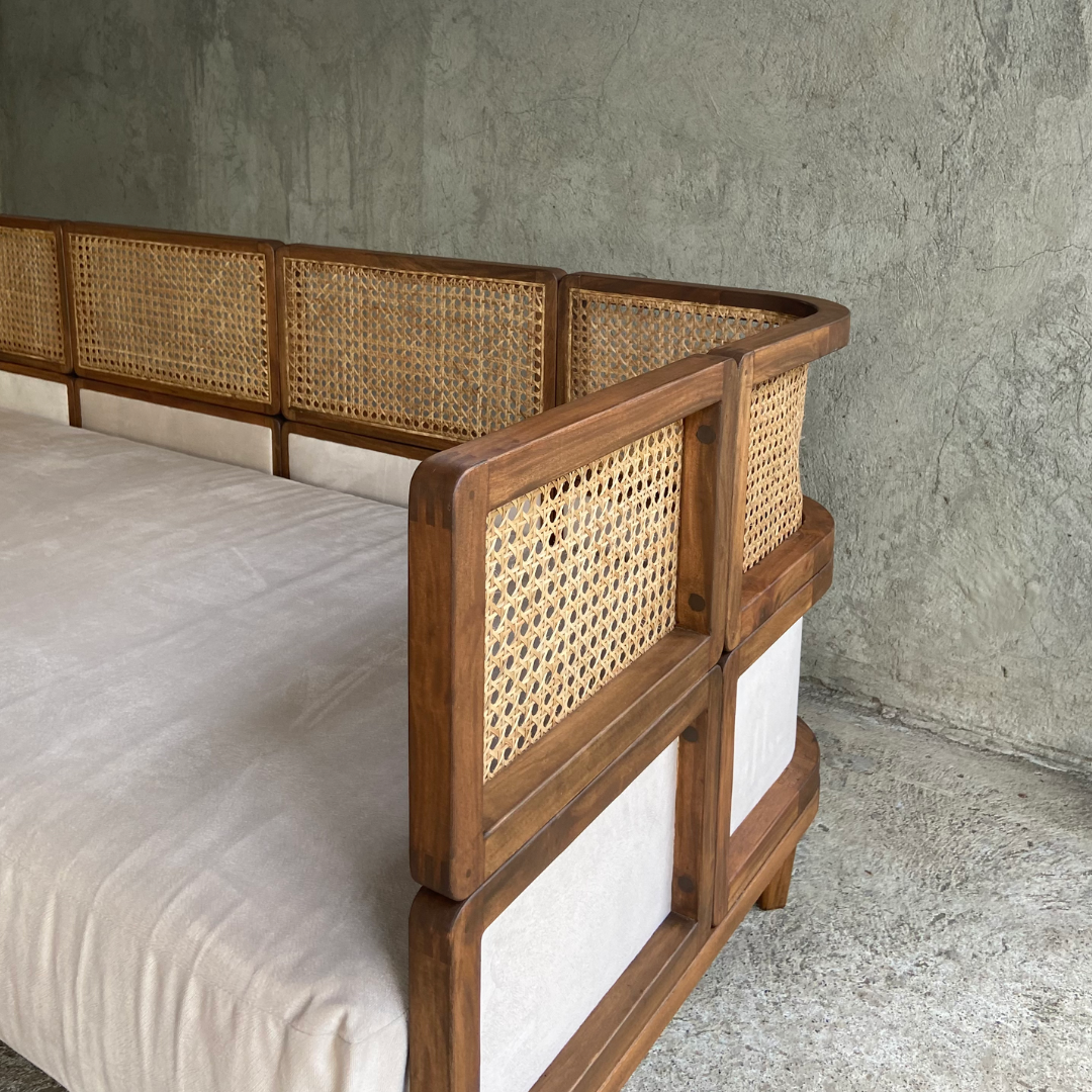 Rattan Accent Sofa