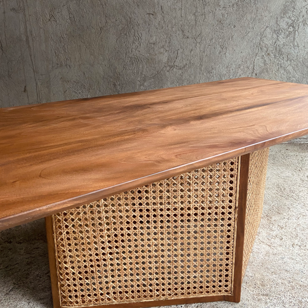 Rattan Accent Center Table