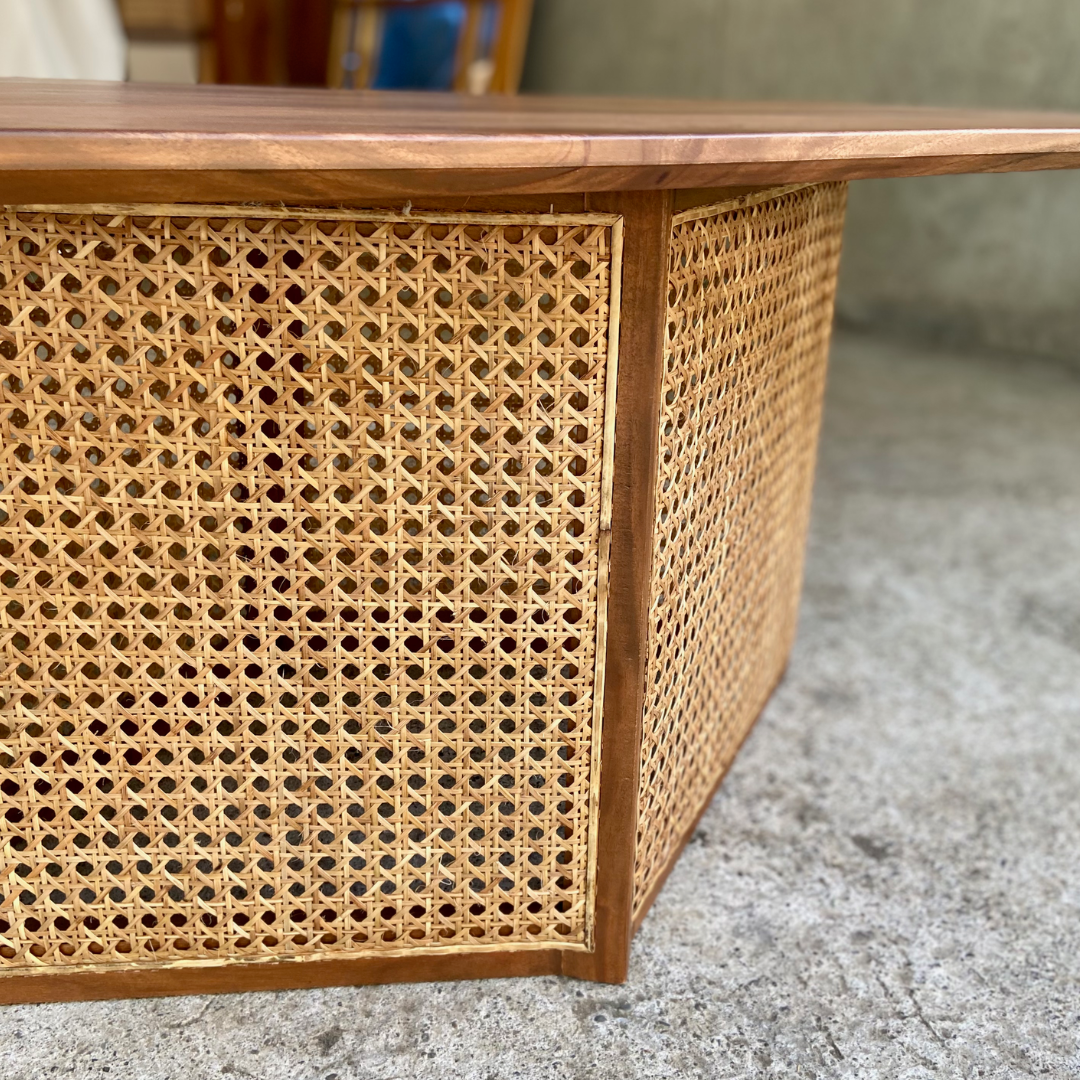 Rattan Accent Center Table