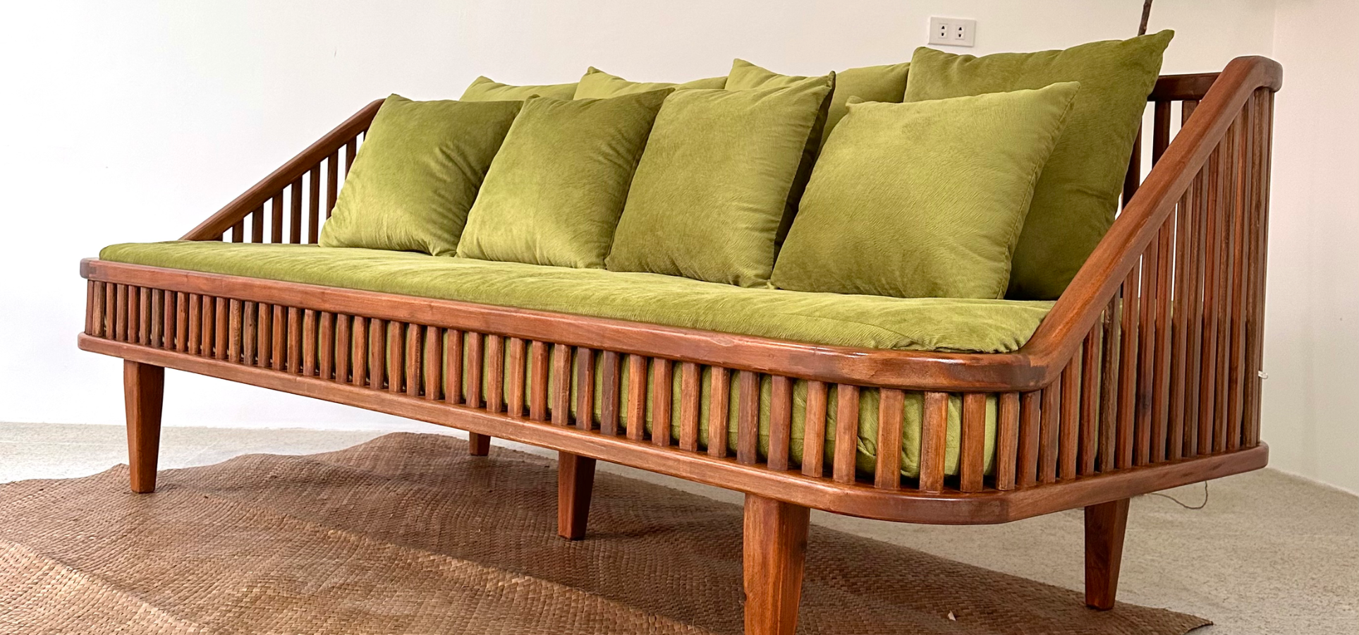 Warm brown mango wood deals nadya daybed